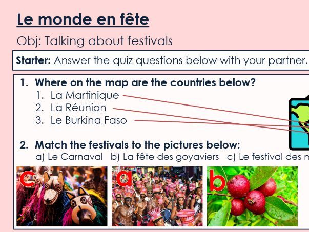 NEW 2026 GCSE French. Foundation/ Vert. Module 5: Unit 3. Le monde en fête