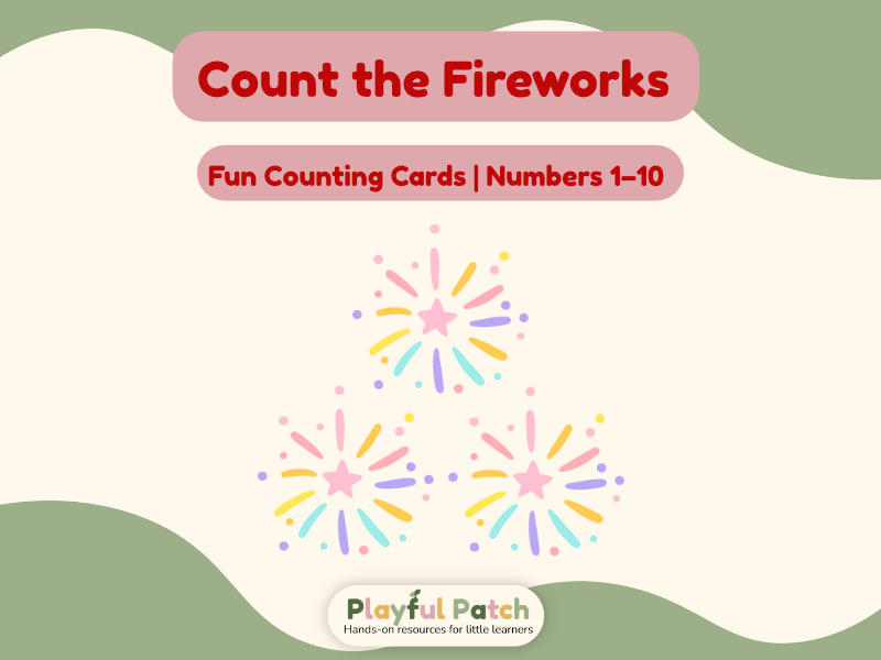 Bonfire Night Counting Cards 1–10