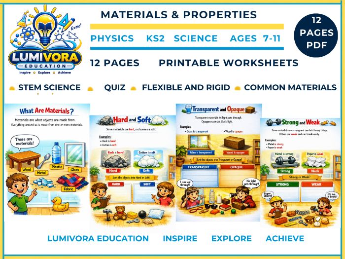 KS2 Science | Materials & Properties STEM Workbook (Ages 7–11)
