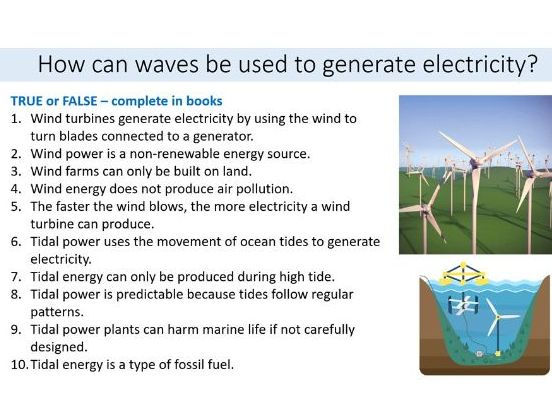 KS4 P3.2 Wind Energy, Hydropower and Tidal energy