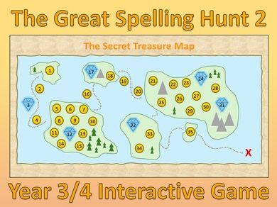 Year 3/4 Spelling Rules - Interactive Treasure Hunt (Game 2)