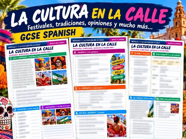 GCSE Spanish Festivals & Culture Revision Worksheet | Fiestas, Superlatives & Si Clauses