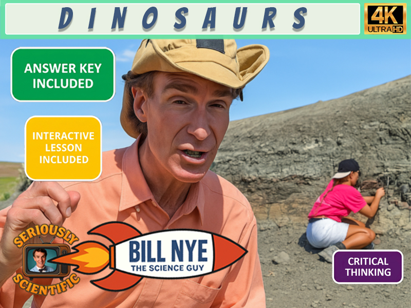 Bill Nye Dinosaurs Worksheet with Answer Key FREE | 4K Full Episode