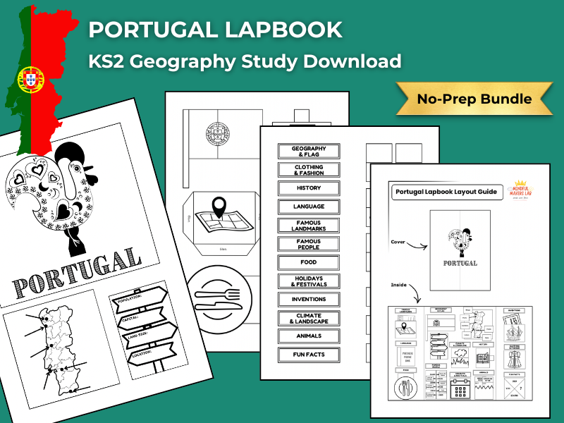 Portugal KS2 Geography Activities | Lapbook