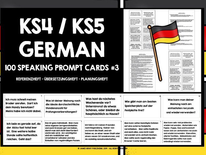 GERMAN SPEAKING PRACTICE CARDS #3