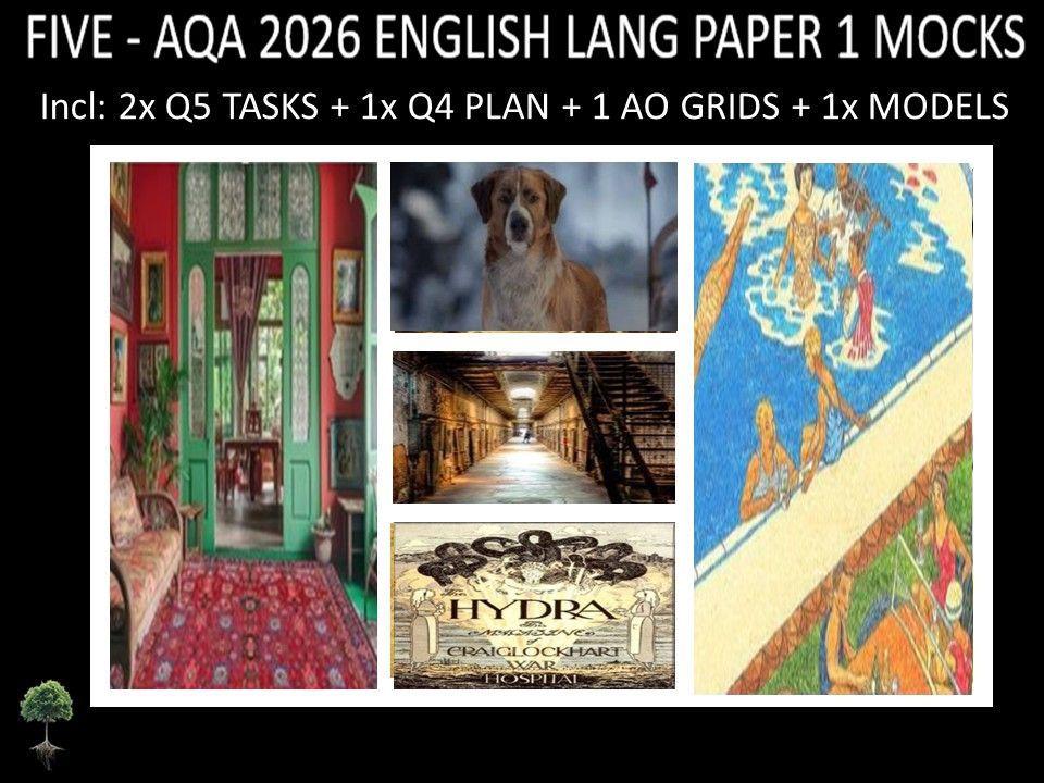 FIVE - AQA PAPER 1 | 2026 FULL MOCKS | Q5 TASKS | Q4 PLAN |AO GRIDS | MODELS
