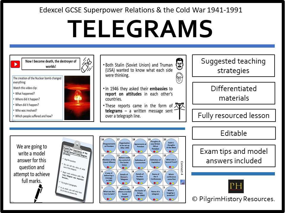 Edexcel GCSE Cold War: Kennan & Novikov Telegrams