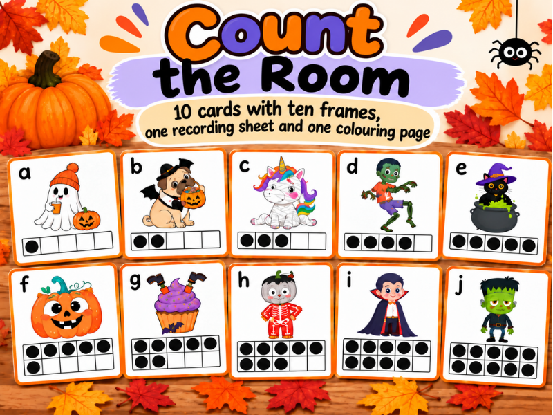 October/Halloween Count the Room Activity
