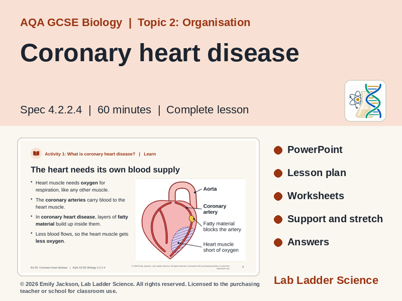 B2-09 Coronary Heart Disease: AQA GCSE Biology