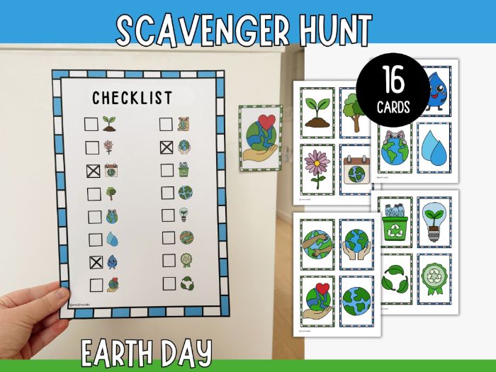 Earth Day Scavenger Hunt - Printable Game for Kids