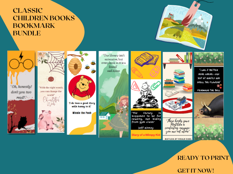 Classic Children Books Printable Bookmarks