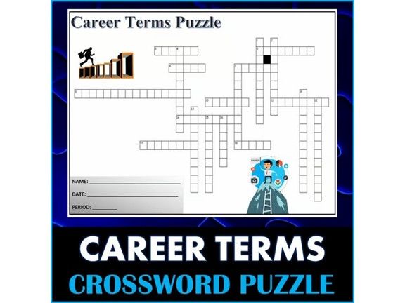 Career & Job Terminology - Crossword Puzzle Worksheet