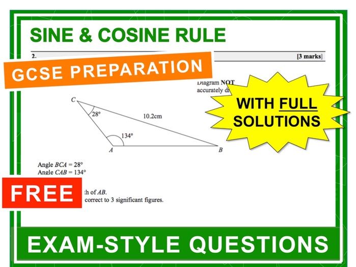 gcse-9-1-exam-question-practice-sine-and-cosine-rule-teaching-resources