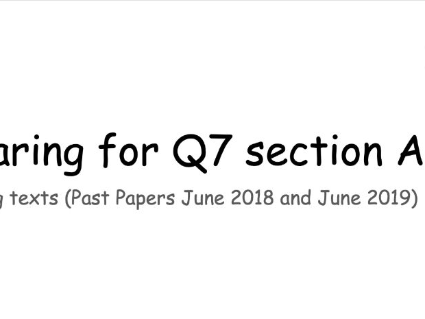 English Language IGCSE -Preparing for Q7