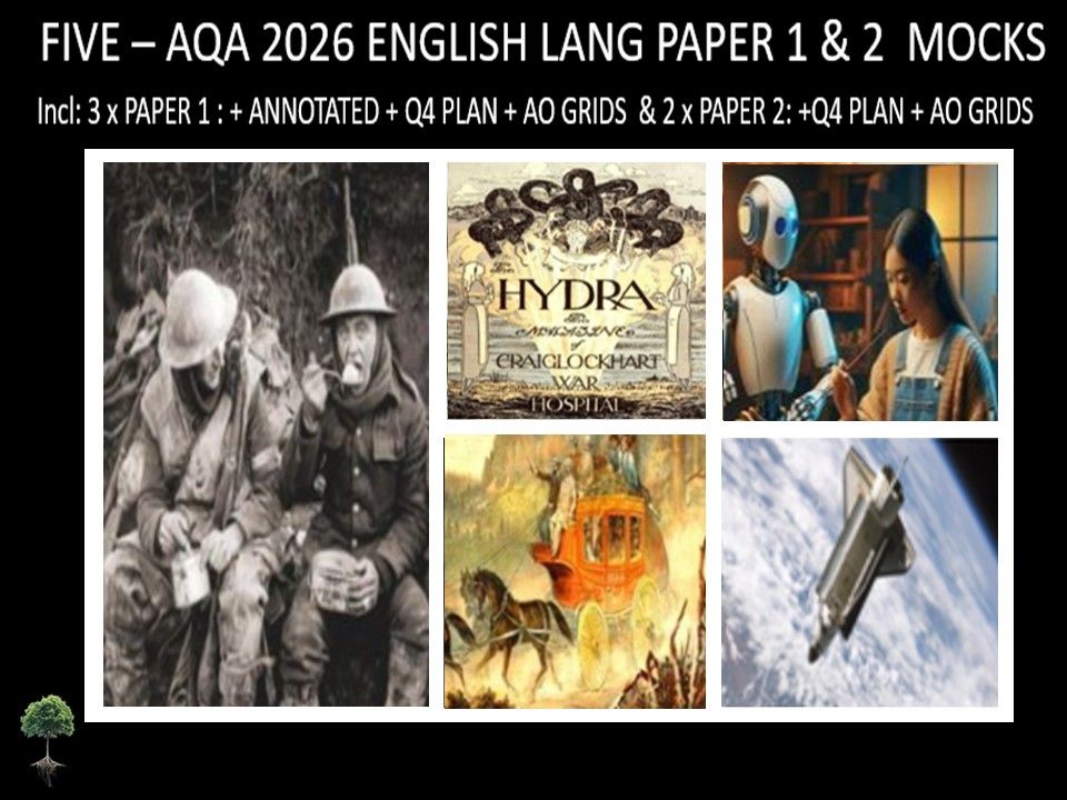 FIVE - AQA PAPER 1 & 2 | 2026 FULL MOCKS | ANNOTATED | Q4 PLAN | AO GRIDS