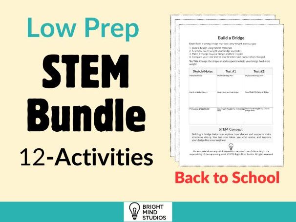Back to School STEM Activities – 12 Engineering Challenges