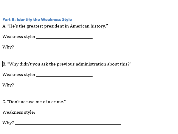 Evaluating an argument - Pam Bondi/Epstein