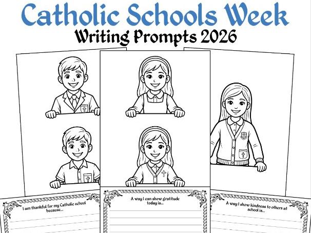 Catholic Schools Week 2026 Writing Prompts | Faith & Gratitude Activities