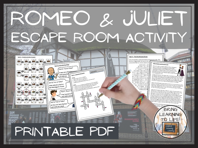 Romeo and Juliet Escape Room Activity