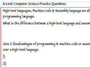 A-Level Computer Science - Exam Style Questions (CPU, Logic Gates, Big Data, Databases, Programming)