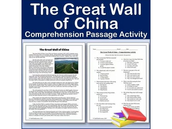 The Great Wall of China | International Landmarks Comp Passage & Activity