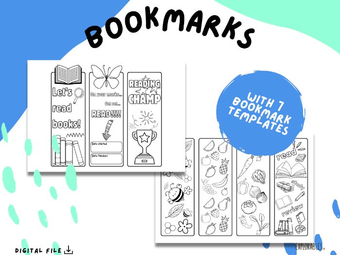 Bookmarks Colour In Pages Book Mark Prizes Kids Fun Printable Reading Accessories  Literacy