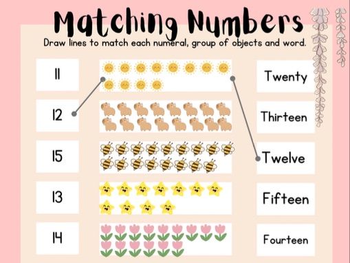 Numbers 11-20 booklet