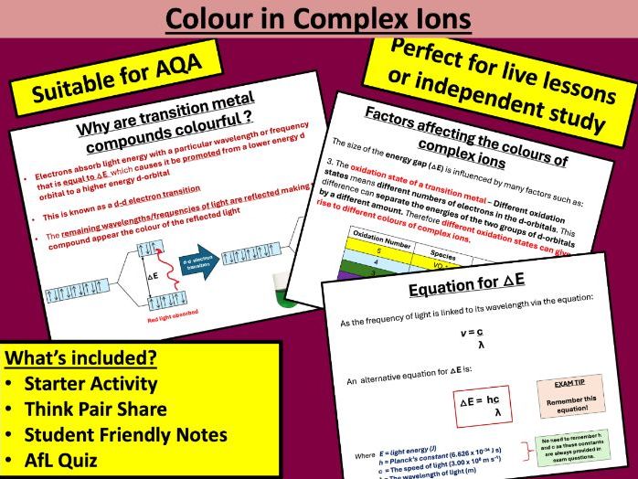 Colour in Complex Ions (AQA)