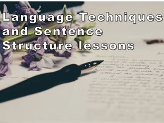 Language Techniques and Sentence Structure lessons