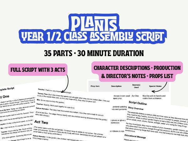 KS1 Plants Assembly Script