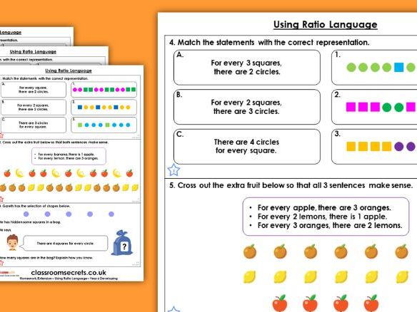 free year 6 using ratio language spring block 6 maths homework