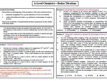 Redox titrations