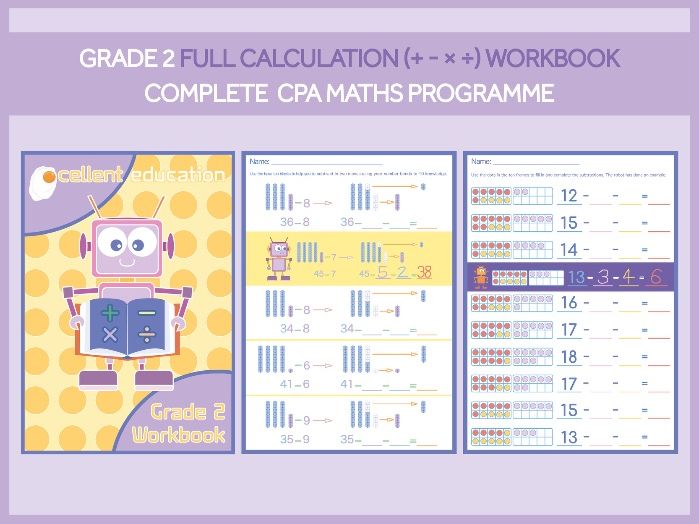 Grade 2 Math Workbook | Full Calculation Programme (+ - × ÷) | CPA Maths Mastery
