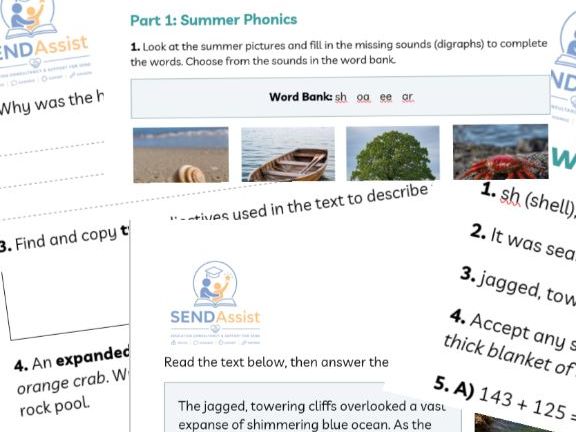 Summer Learning Adventure – KS1–KS2 Phonics, Reading & Maths Booklet