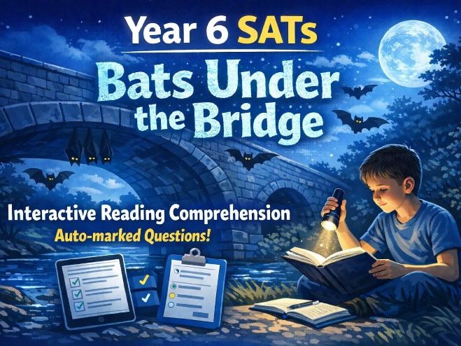 Year 6 SATs Bats Under the Bridge – Interactive Reading Comprehension (Auto-marked Questions)