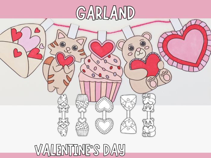 Printable Valentine’s Garland - Craft for Kids