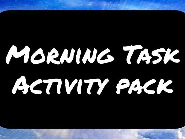 Morning Task Activity Pack
