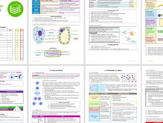 B1 Cell Biology Summary Notes & Revision Questions for GCSE Biology