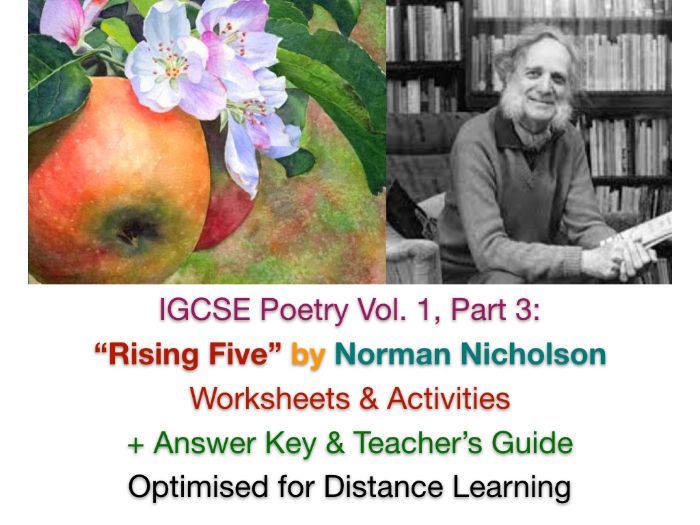 "Rising Five" by Norman Nicholson (IGCSE) Poem, Worksheets, EXAM PREP + GUIDE + ANSWERS