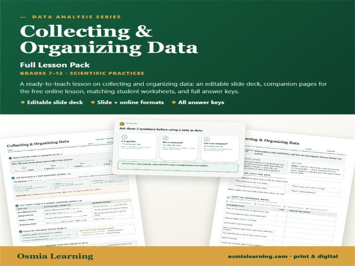 Collecting & Organizing Data Full Lesson