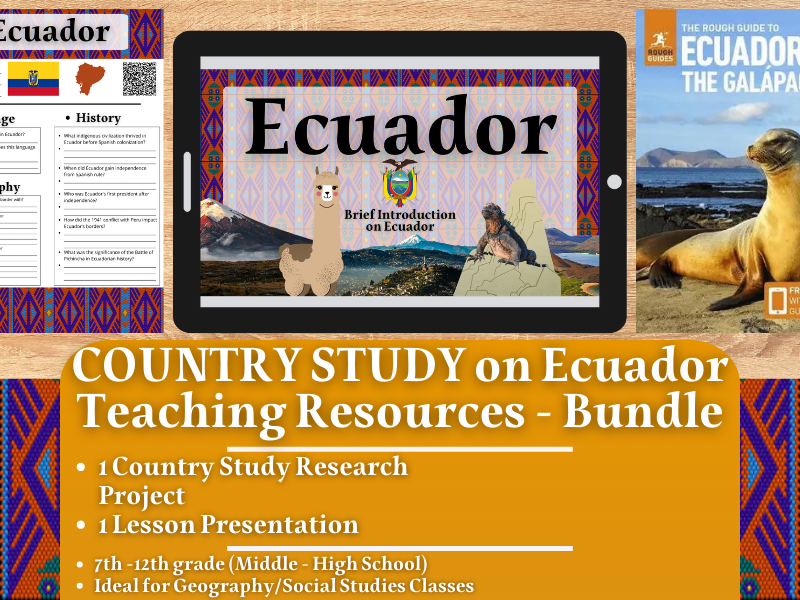 Country Study Teaching Resources - Ecuador - Social Studies + Geography