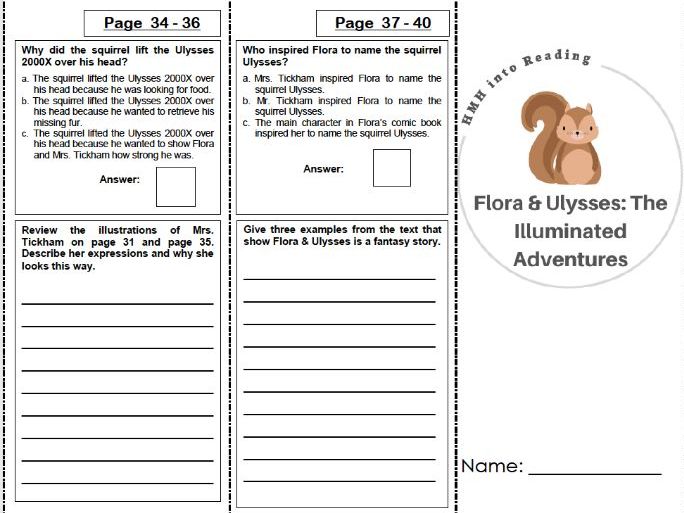 Flora & Ulysses The Illuminated Adventures Grade 4 HMH into Reading