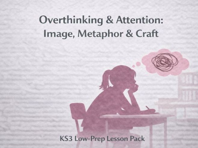KS3 Creative Writing — Overthinking & Attention: Image, Metaphor & Craft (Low-Prep Lesson Pack)
