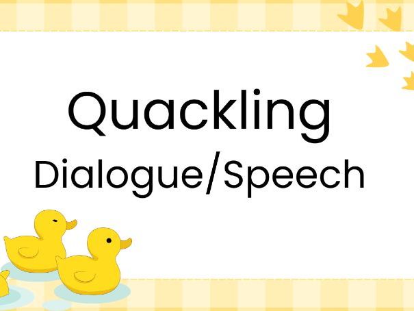 Talk4Writing Quackling: 4 week plan and resources