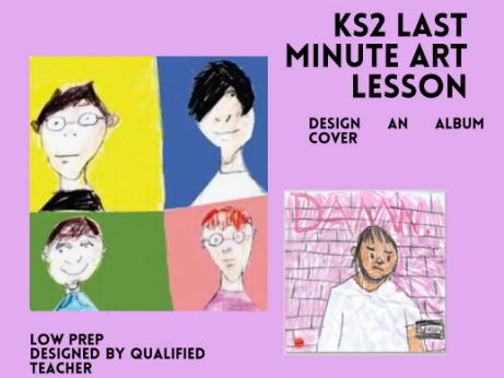 KS2 Album Cover Art Lesson | No Mess Art
