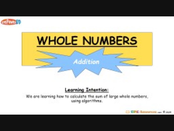 Whole Number Addition: Differentiated + Editable PPT + Codebreaker L1