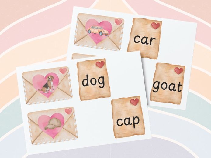 Valentines - Read & Match Love Letters Phase 2 & 3