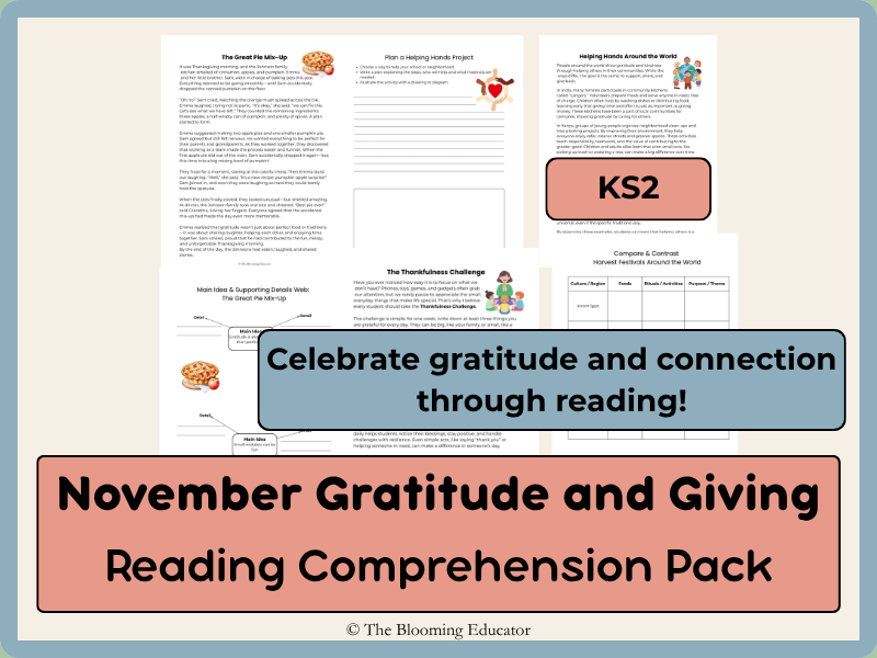 November Reading Comprehension Pack
