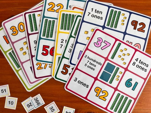 Place value bingo game
