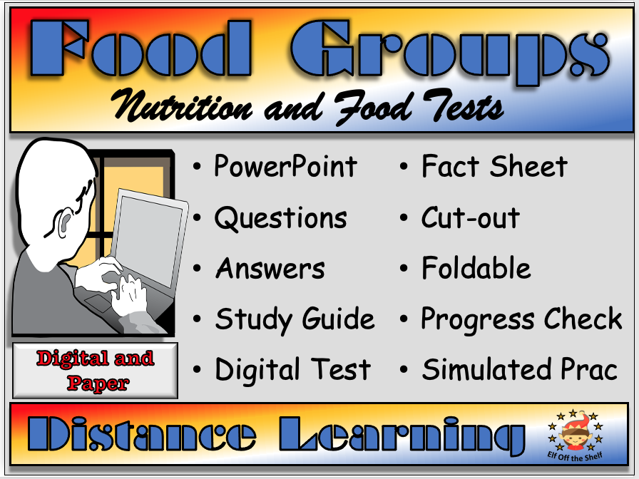 Food Groups, Nutrition and Food Tests - Distance Learning and Homeschool KS3